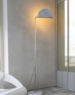Mezzaluna gulvlampe, krom
