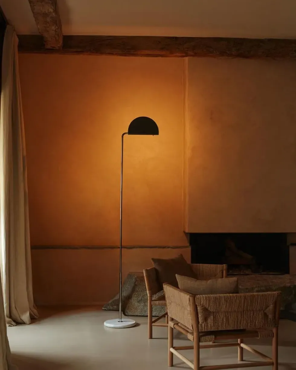 Mezzaluna gulvlampe, sort