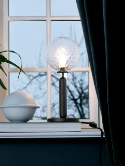 Miira bordlampe, messing/klar