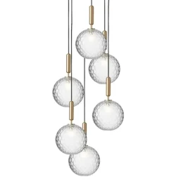 Miira 6 Large pendel, messing/klar