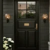 Miira Outdoor væglampe, mørk bronze/klar