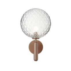 Miira Outdoor væglampe, mørk bronze/klar