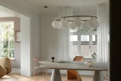 Miira 8 Oval lysekrone, mørk bronze/klar