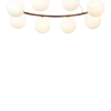 Miira 8 Oval lysekrone, mørk bronze/opal