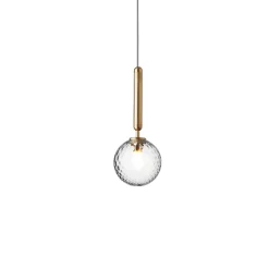 Miira 1 pendel, messing/klar