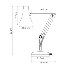 90 Mini Mini bordlampe, carbon sort