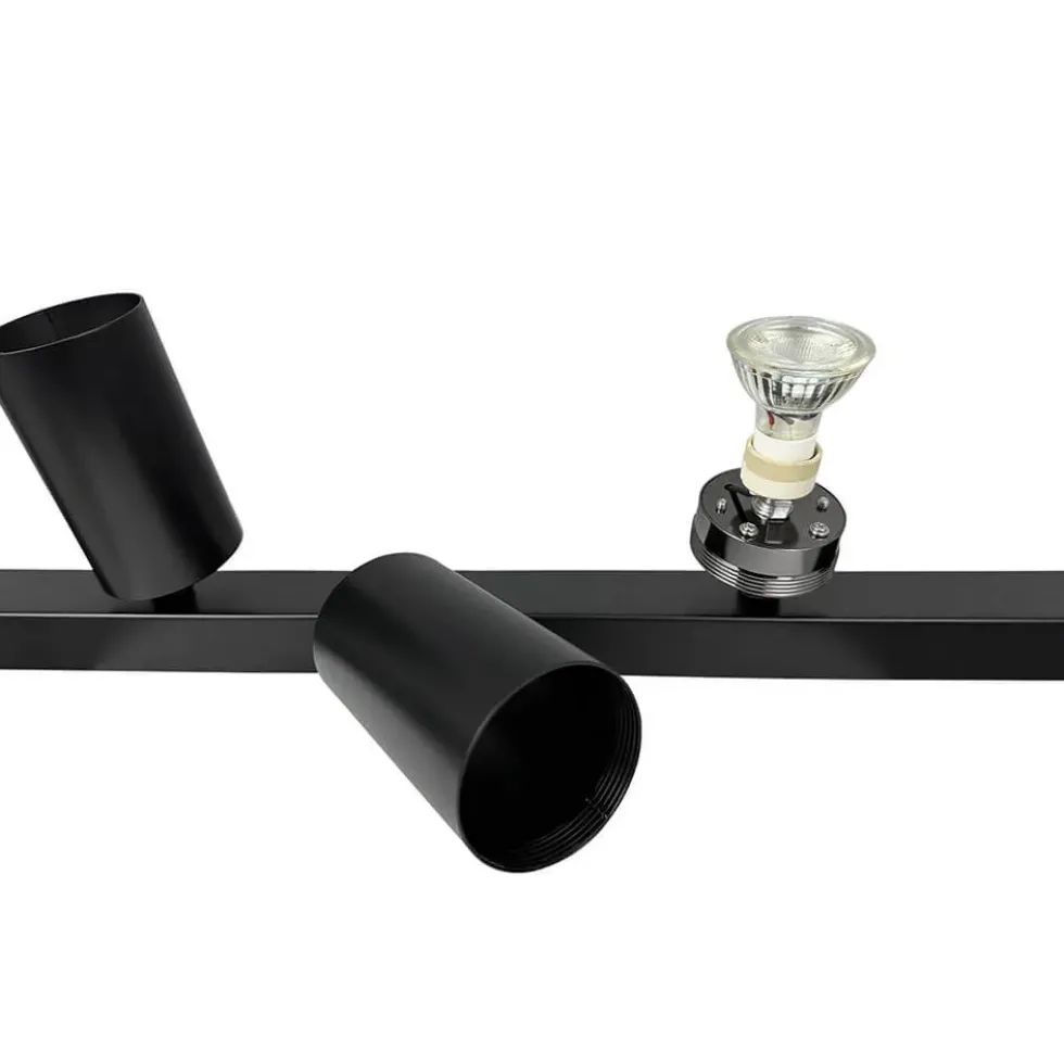 Modern skinne med 4 spots, sort