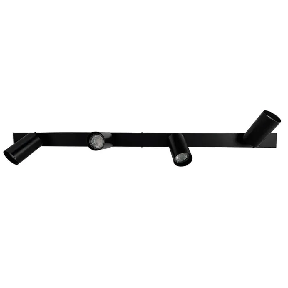 Modern skinne med 4 spots, sort