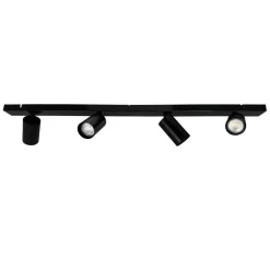 Modern skinne med 4 spots, sort