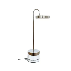 MooveLIGHT batterilampe / bordlampe m/trådløs oplader, krom
