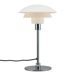 Morph D21 bordlampe, hvid/krom
