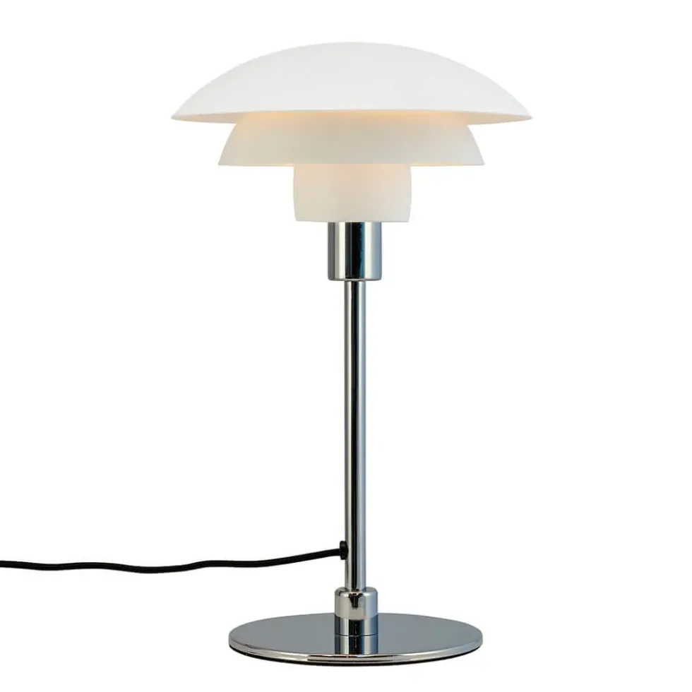 Morph D21 bordlampe, hvid/krom