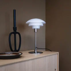 Morph D21 bordlampe, opal/krom