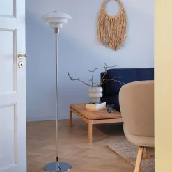 Morph gulvlampe, opal/krom