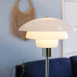Morph gulvlampe, opal/krom