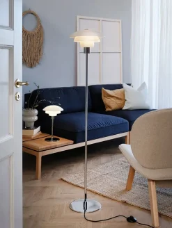 Morph gulvlampe, opal/krom