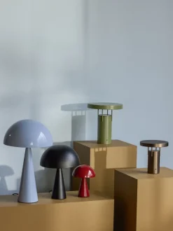 Mush bordlampe høj, isblå