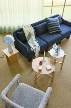 Mush bordlampe høj, isblå