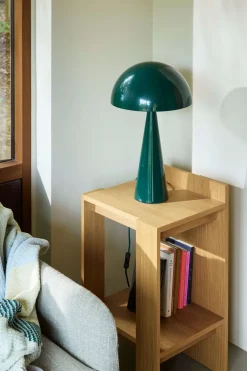 Mush bordlampe høj, mørkegrøn