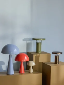 Mush bordlampe mini, klar rød