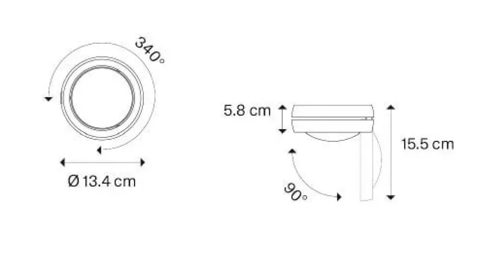 Nautilus loftlampe, sort