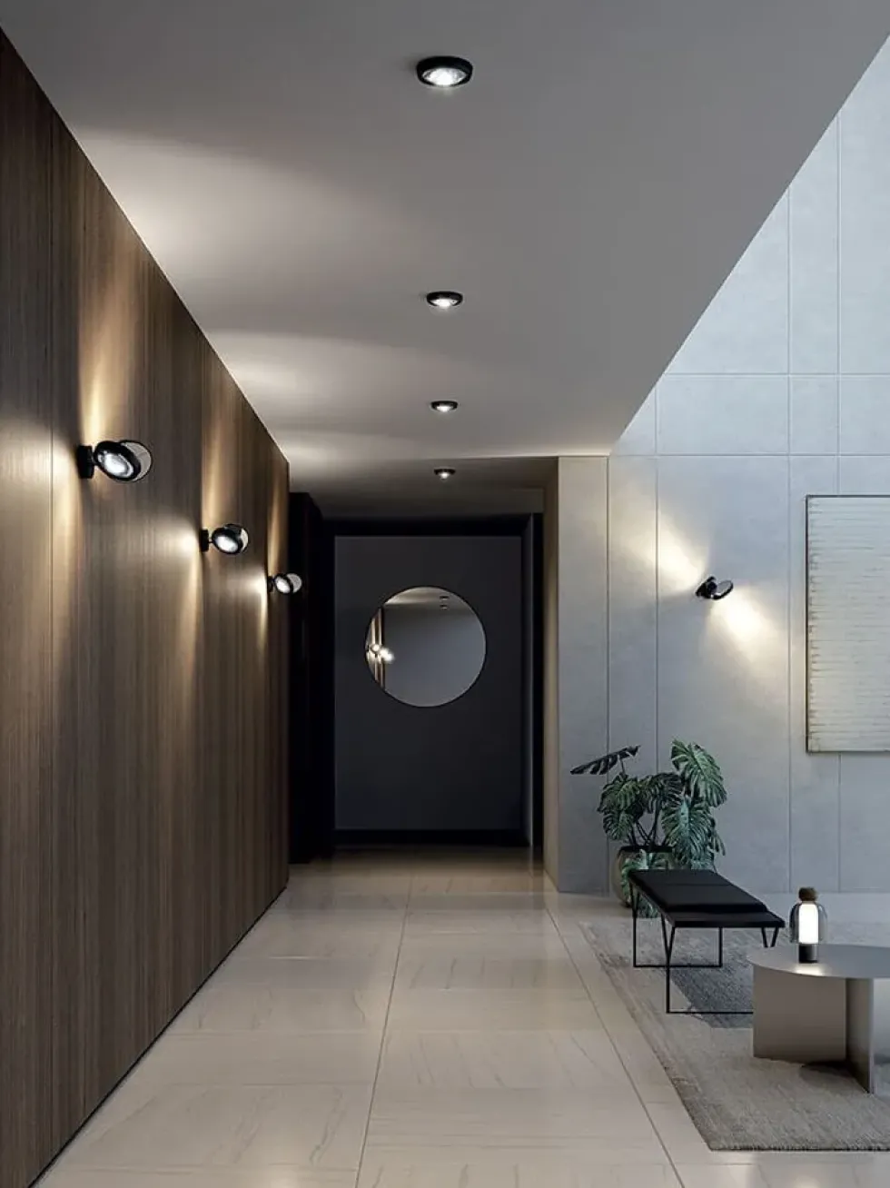 Nautilus Spot loftlampe, sort