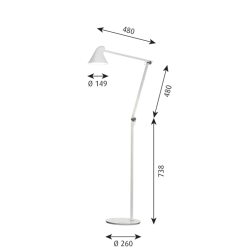 NJP gulvlampe, hvid