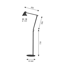 NJP gulvlampe, sort