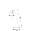 NJP Mini bordlampe, hvid
