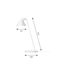 NJP Mini bordlampe, hvid