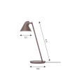 NJP Mini bordlampe, rosabrun
