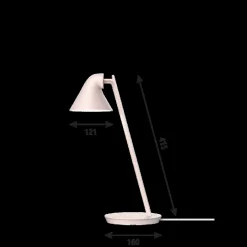 NJP Mini bordlampe, sart rosa