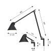 NJP væglampe m/lang arm, sort