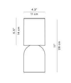 Nui Mini Portable bordlampe / batterilampe, sand