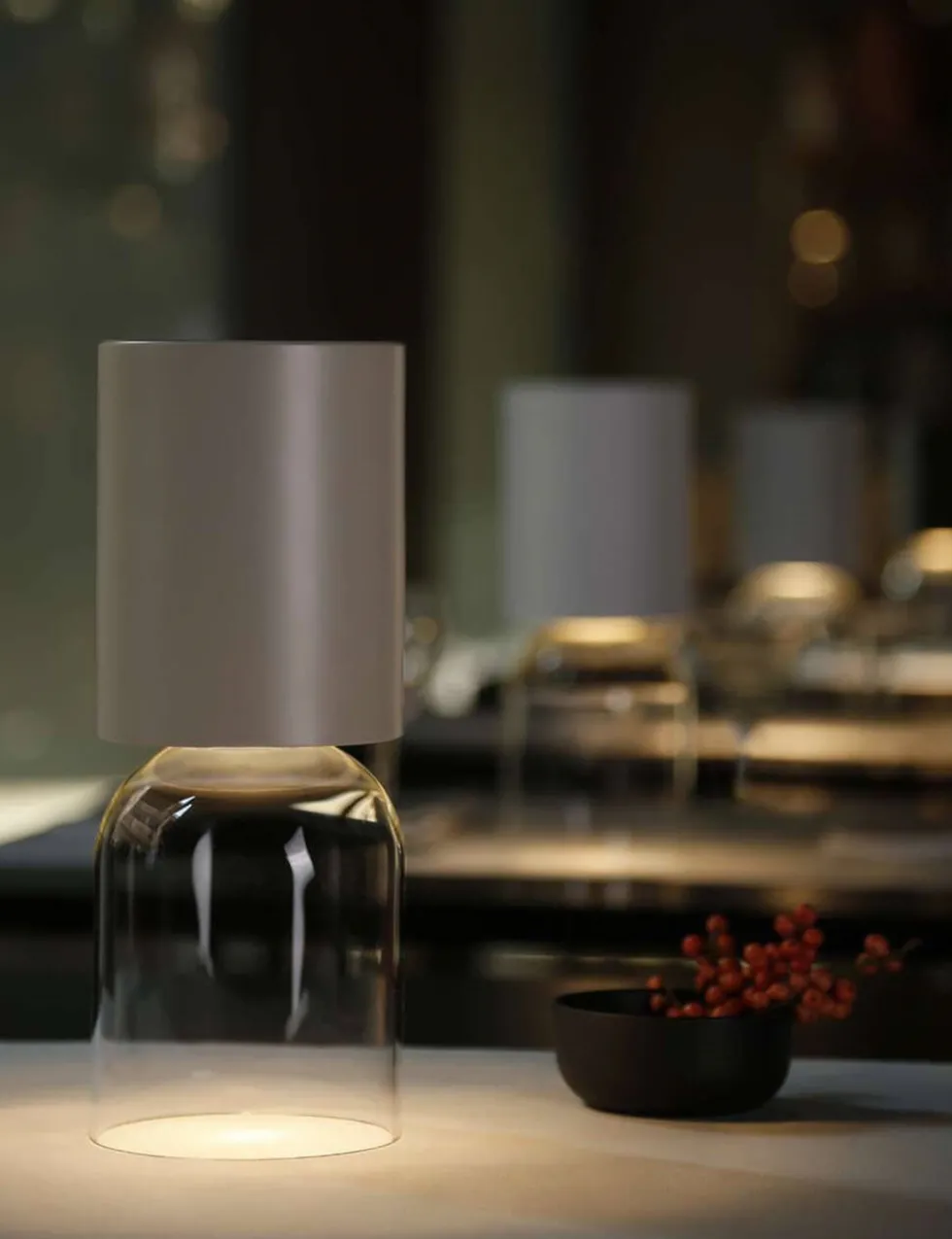 Nui Mini Portable bordlampe / batterilampe, sand