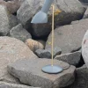 Oblique Bordlampe Messing, flintgrå