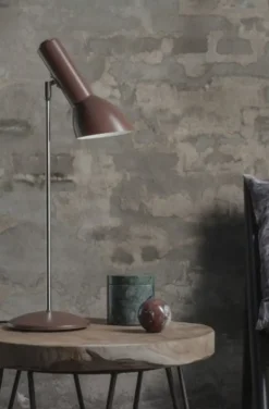 Oblique Bordlampe, teglrød