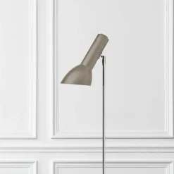 Oblique gulvlampe krom, sand