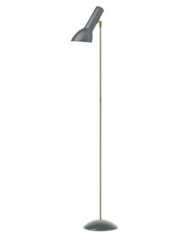 Oblique Gulvlampe Messing, flintgrå