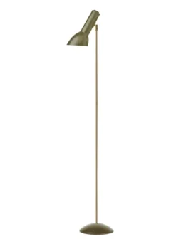 Oblique Gulvlampe Messing, olivengrøn