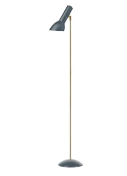 Oblique Gulvlampe Messing, petroleumsblå