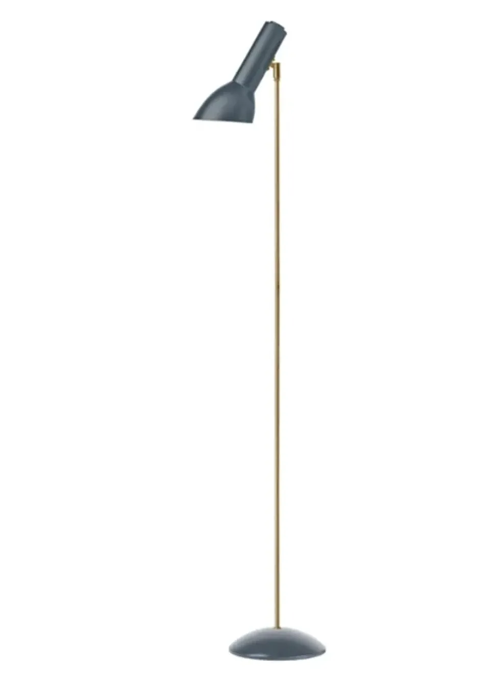 Oblique Gulvlampe Messing, petroleumsblå