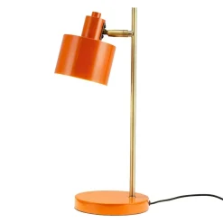 Ocean bordlampe, orange/messing
