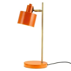 Ocean bordlampe, orange/messing