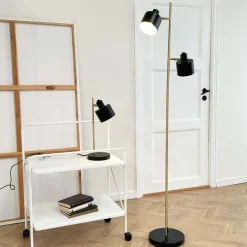 Ocean bordlampe, sort/messing
