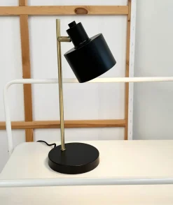 Ocean bordlampe, sort/messing