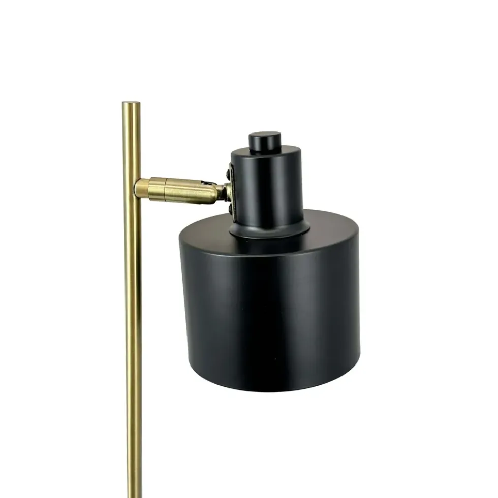 Ocean bordlampe, sort/messing