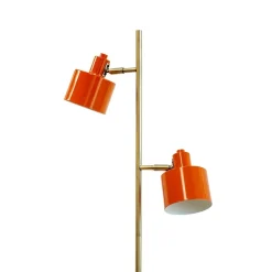 Ocean gulvlampe, orange/messing