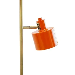 Ocean gulvlampe, orange/messing