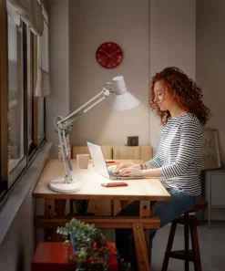 Office Line Desk Retro bordlampe, hvid